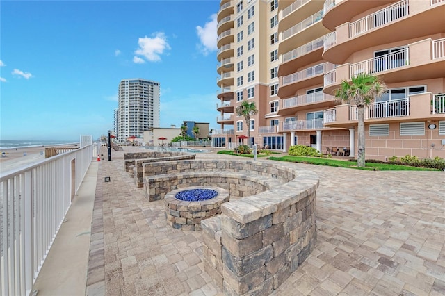 view of patio / terrace featuring fence