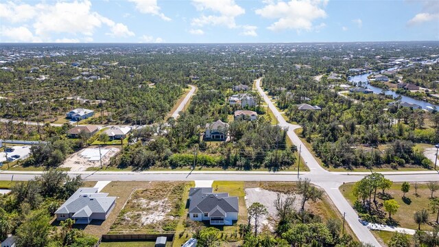 aerial view with a residential view