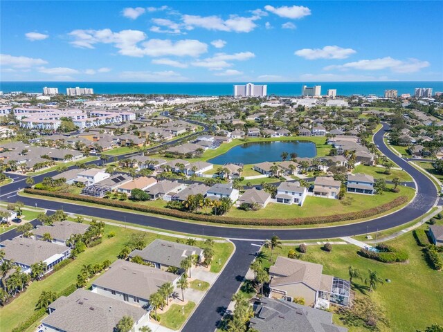 3691 Titanic Cir, Melbourne, FL 32903 - aerial perspective of suburban area featuring a nearby body of water
