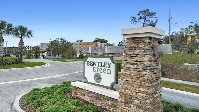 view of community sign