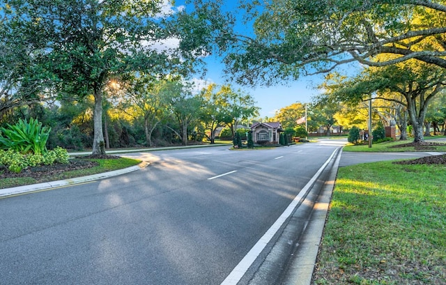 view of road with curbs