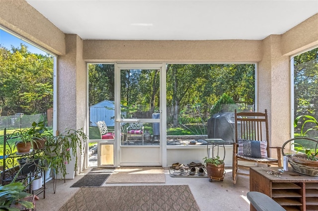 view of sunroom