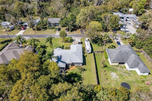 drone / aerial view with a residential view