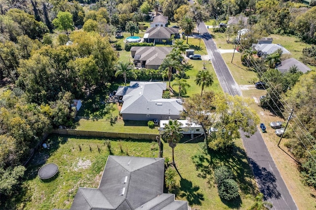 aerial view with a residential view