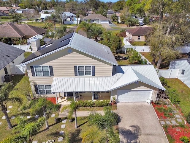 bird's eye view featuring a residential view