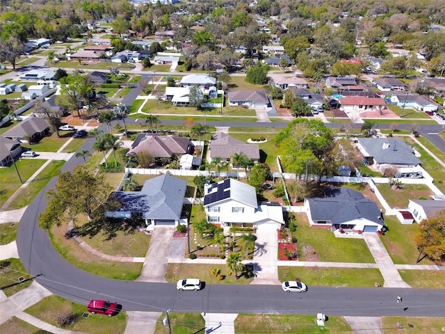 aerial view with a residential view