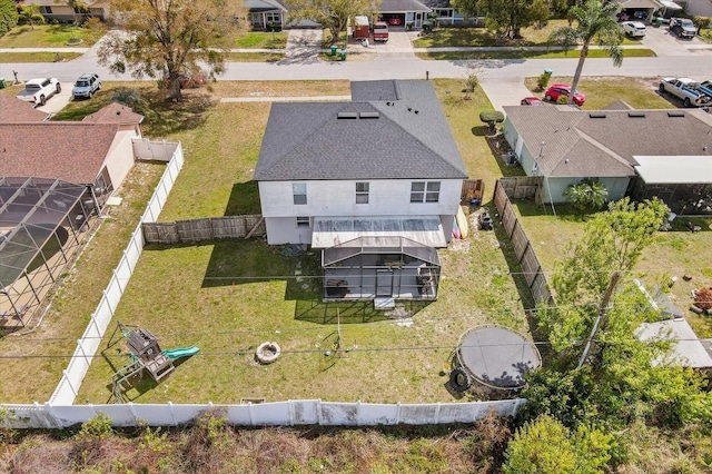 aerial view featuring a residential view