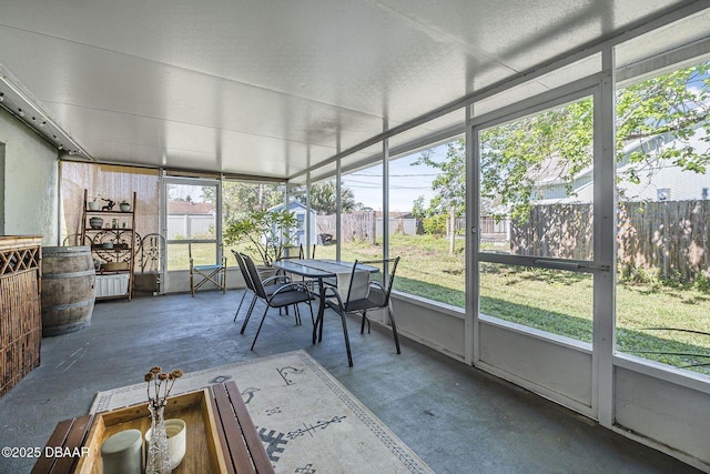 view of sunroom / solarium