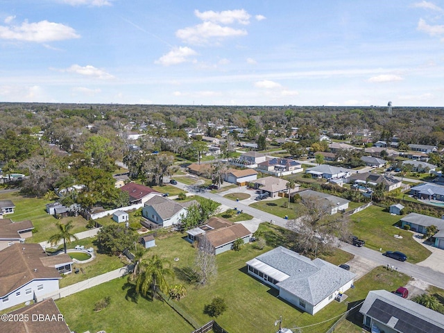 bird's eye view with a residential view