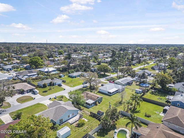 drone / aerial view with a residential view