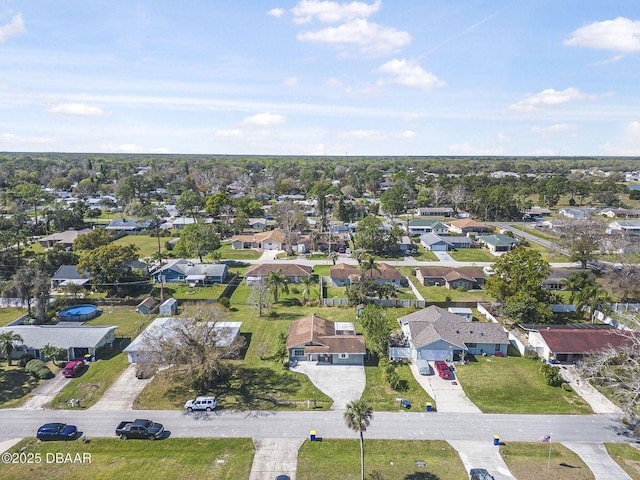 bird's eye view featuring a residential view