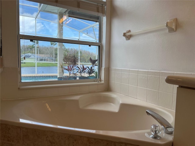 bathroom featuring a bath