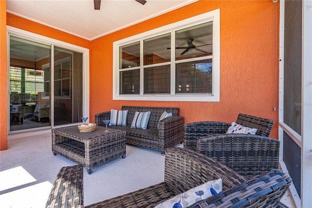 view of patio / terrace with an outdoor hangout area