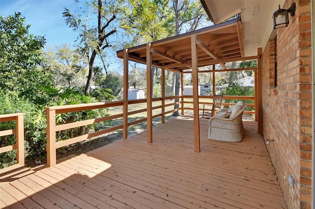 view of wooden terrace