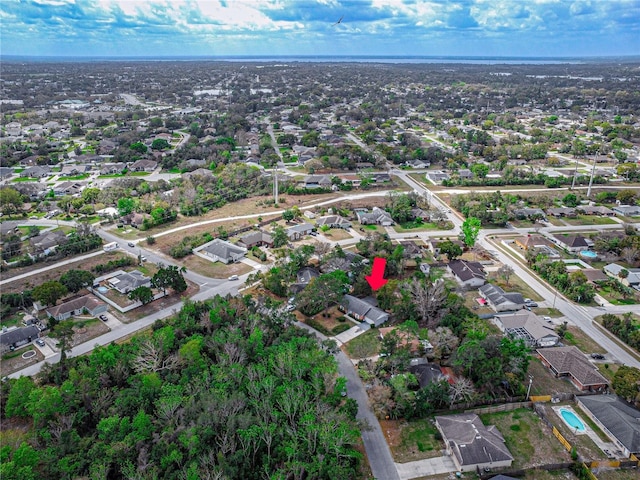 drone / aerial view with a residential view