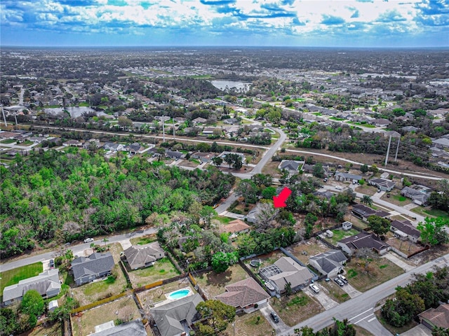 bird's eye view with a residential view