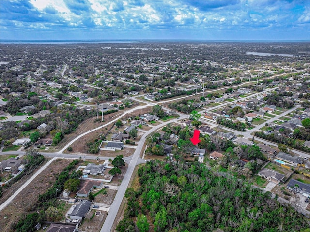 aerial view with a residential view