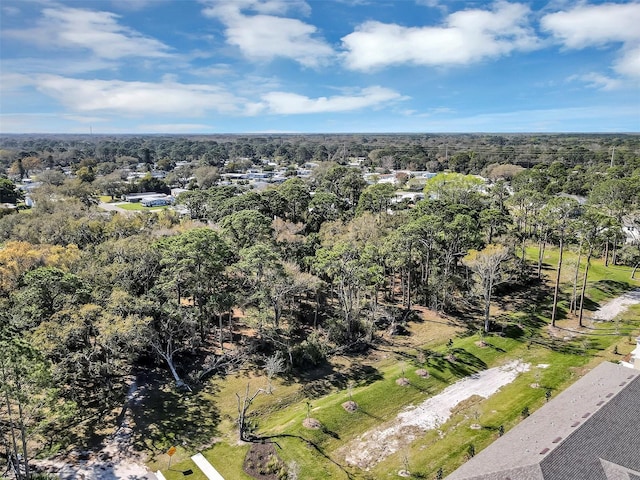 bird's eye view with a forest view