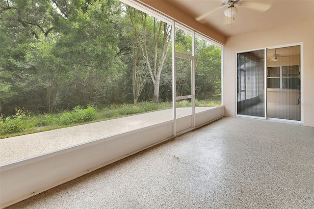 1491 W Silver Hammock, Deland, FL 32720 - unfurnished sunroom featuring ceiling fan