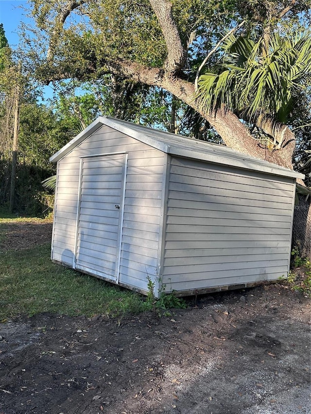 view of shed