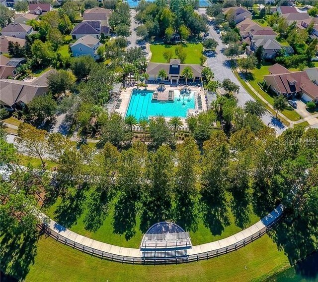 aerial view featuring a residential view