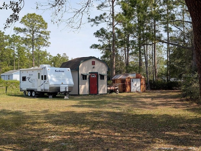 view of shed