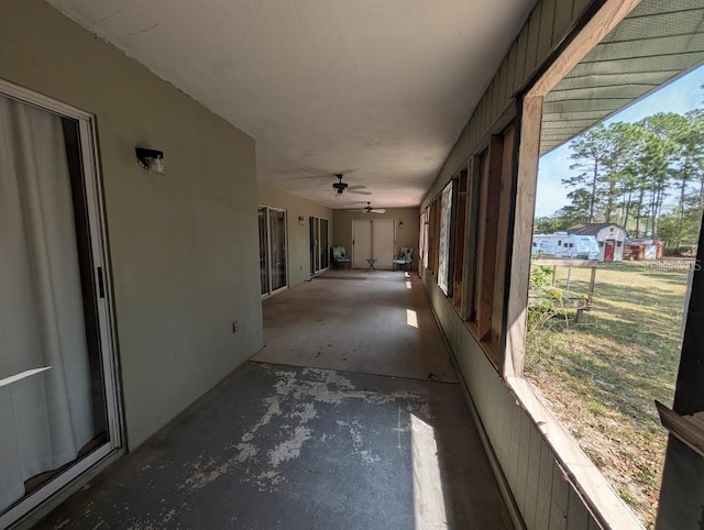 view of patio / terrace with ceiling fan