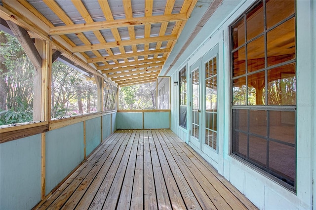 deck with french doors