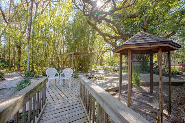 view of wooden deck