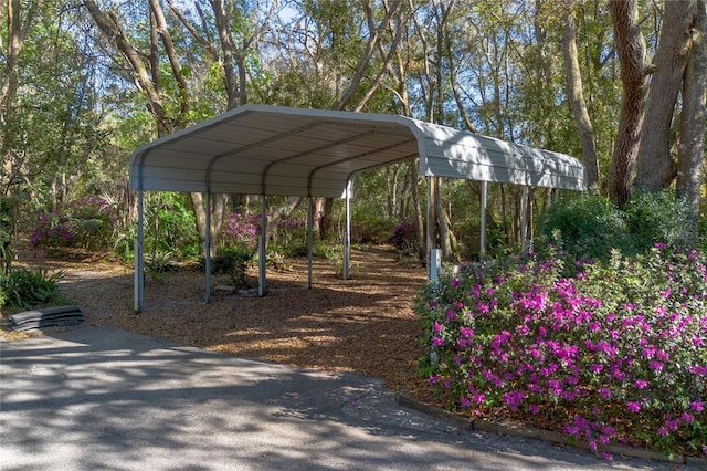 view of community with a carport