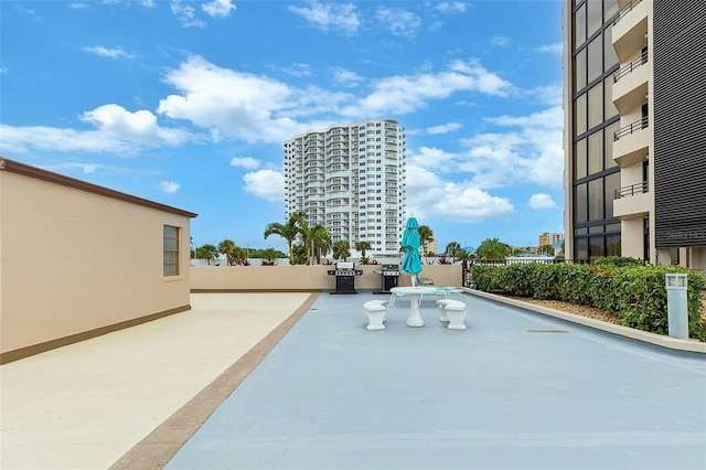 view of pool featuring a patio area