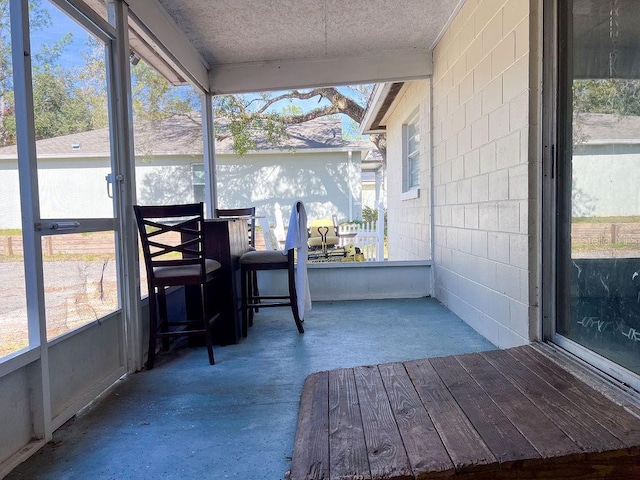 view of sunroom / solarium