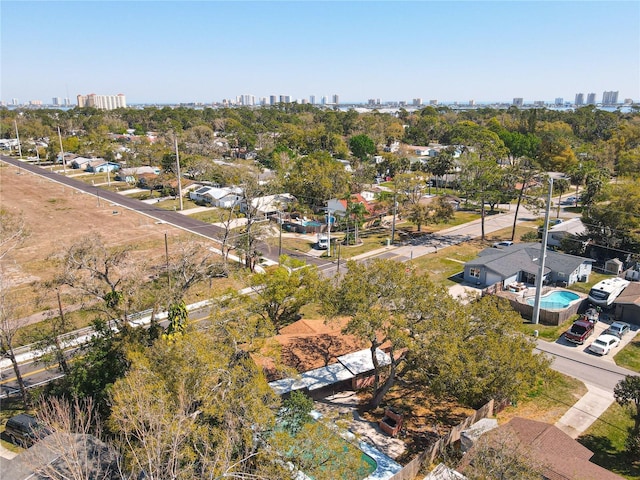 aerial view with a view of city