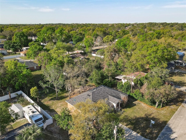 aerial view with a forest view