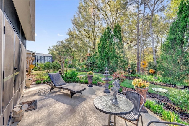 view of patio with fence