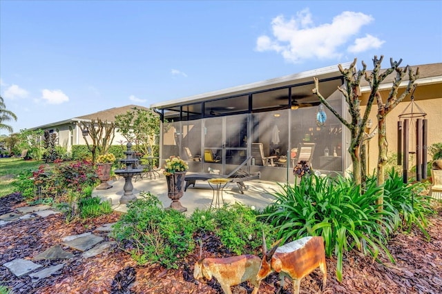 exterior space with a sunroom