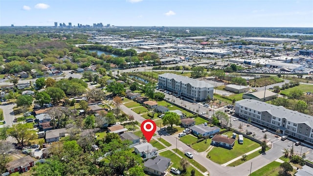 drone / aerial view featuring a view of city