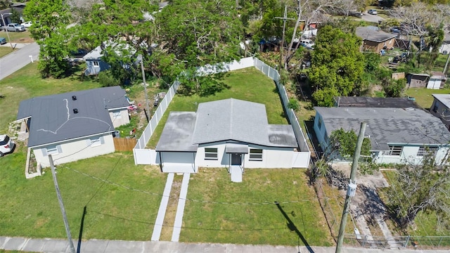 aerial view featuring a residential view