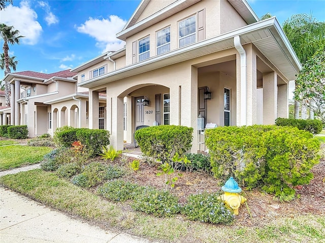view of front of home featuring stucco siding