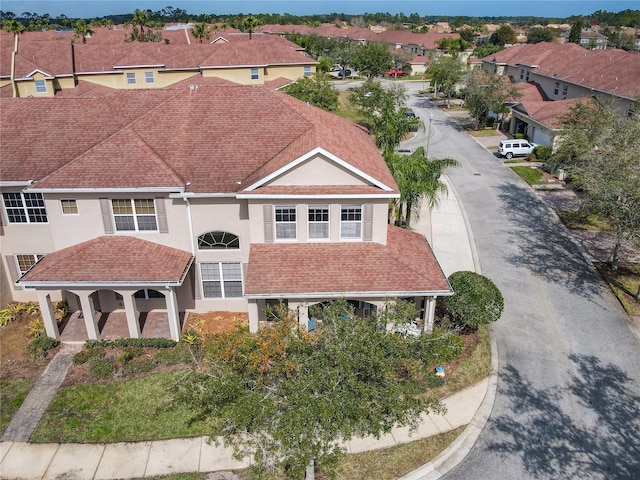 drone / aerial view with a residential view