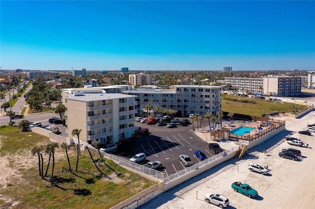 drone / aerial view featuring a view of city