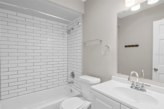 full bathroom with vanity, toilet, and shower / bathing tub combination