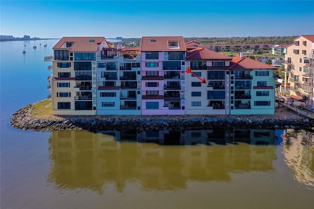 732 Marina Point Dr Unit 7320, Daytona Beach, FL 32114 - view of building exterior with a water view