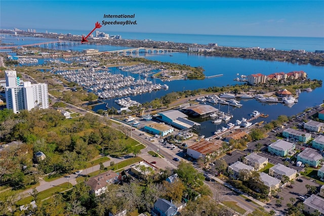 732 Marina Point Dr Unit 7320, Daytona Beach, FL 32114 - bird's eye view featuring a water view