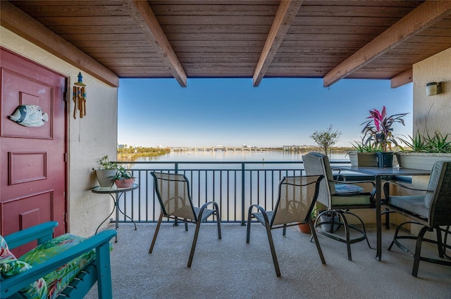 732 Marina Point Dr Unit 7320, Daytona Beach, FL 32114 - balcony featuring a water view