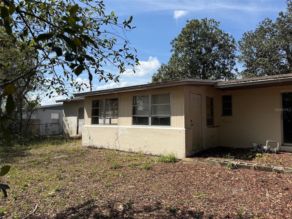 exterior space with fence