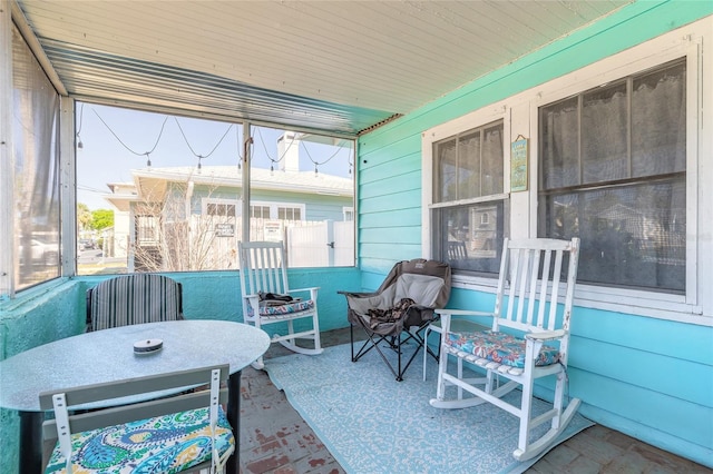 view of sunroom