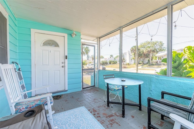 view of sunroom