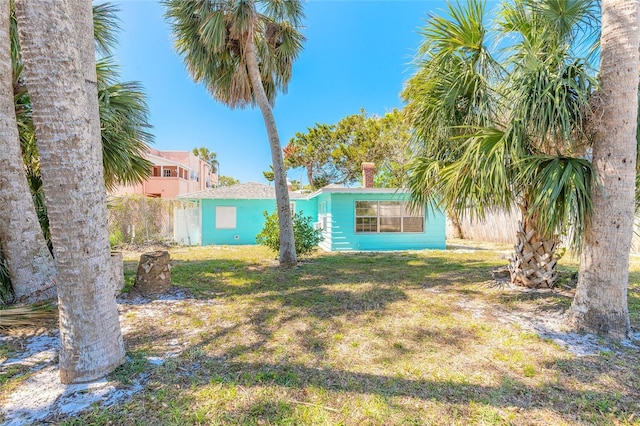 exterior space featuring a yard