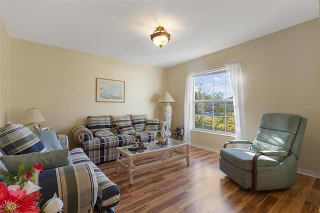 723 Pelican Ct, Kissimmee, FL 34759 - living area featuring baseboards and wood finished floors
